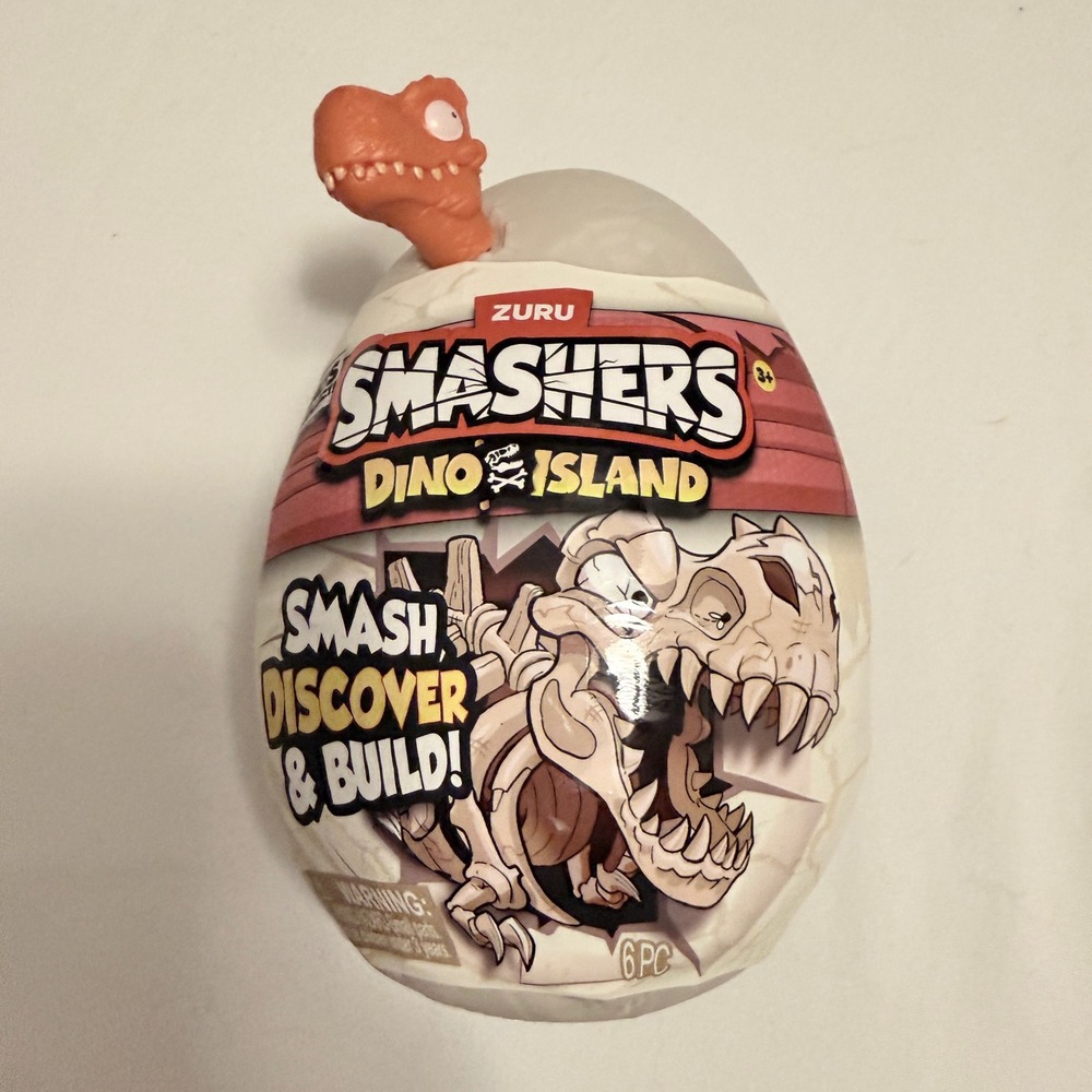 Zuru Smashers Dino Island Mini Egg Kids OS Orange NEW Surprise Slime‎ Toy